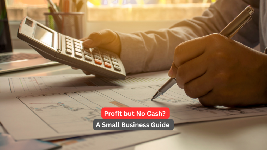 Small business owner and accountant reviewing a cash flow forecast
